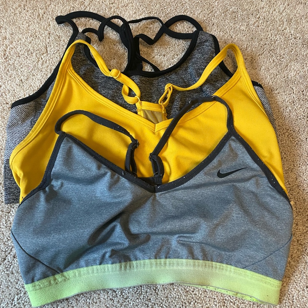 Victoria Secret, NIKE, and Calvin Klein sport bra